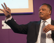 Civil rights campaigner Jesse Jackson speaks at the Book Festival