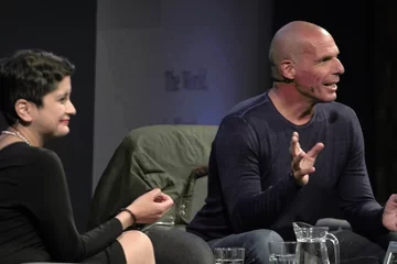Yanis Varoufakis with Shami Chakrabarti (2018 Event)