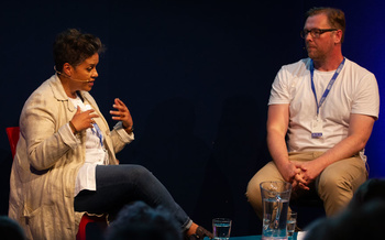 Kit de Waal with Damian Barr at the Edinburgh International Book Festival