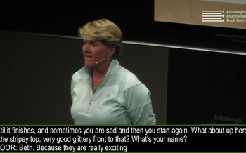 Clare Balding at the Edinburgh International Book Festival