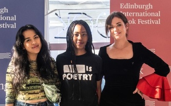 Charly Cox, Theresa Lola & Tayi Tibble at the Edinburgh International Book Festival