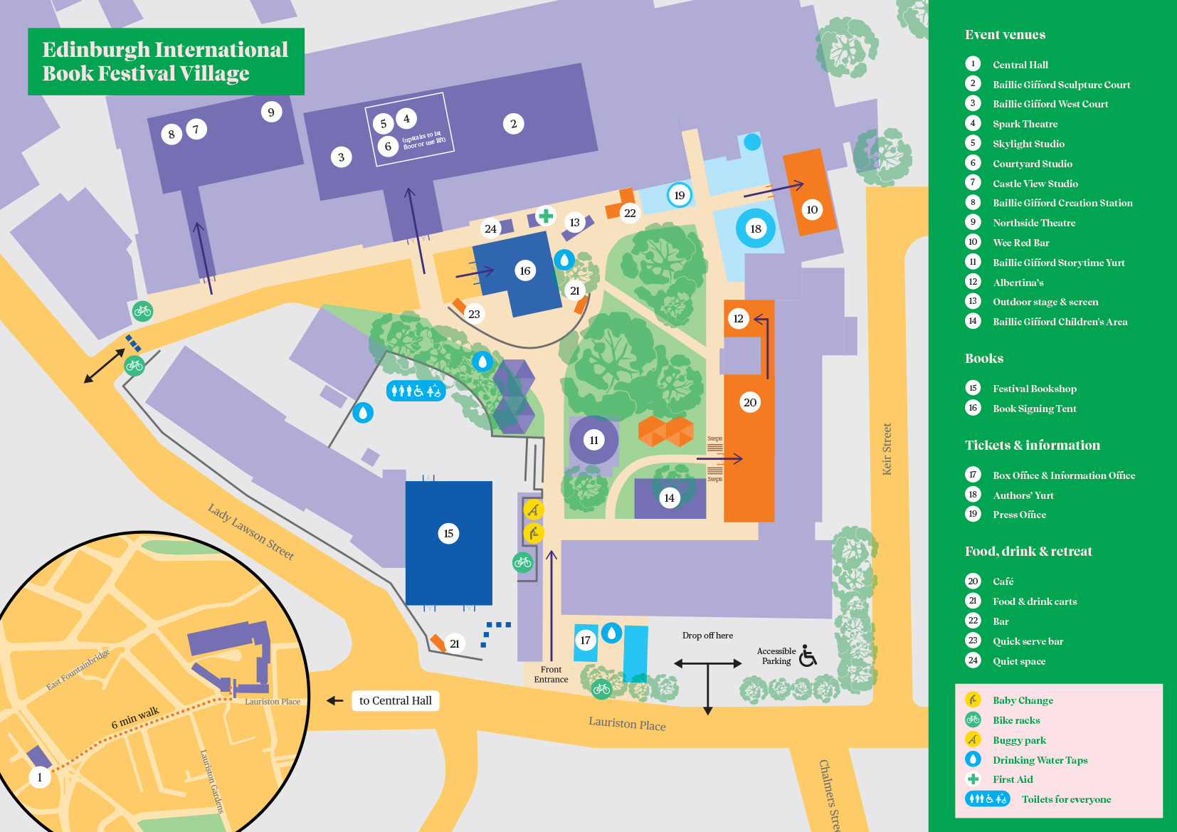 Festival Site Map Edinburgh International Book Festival