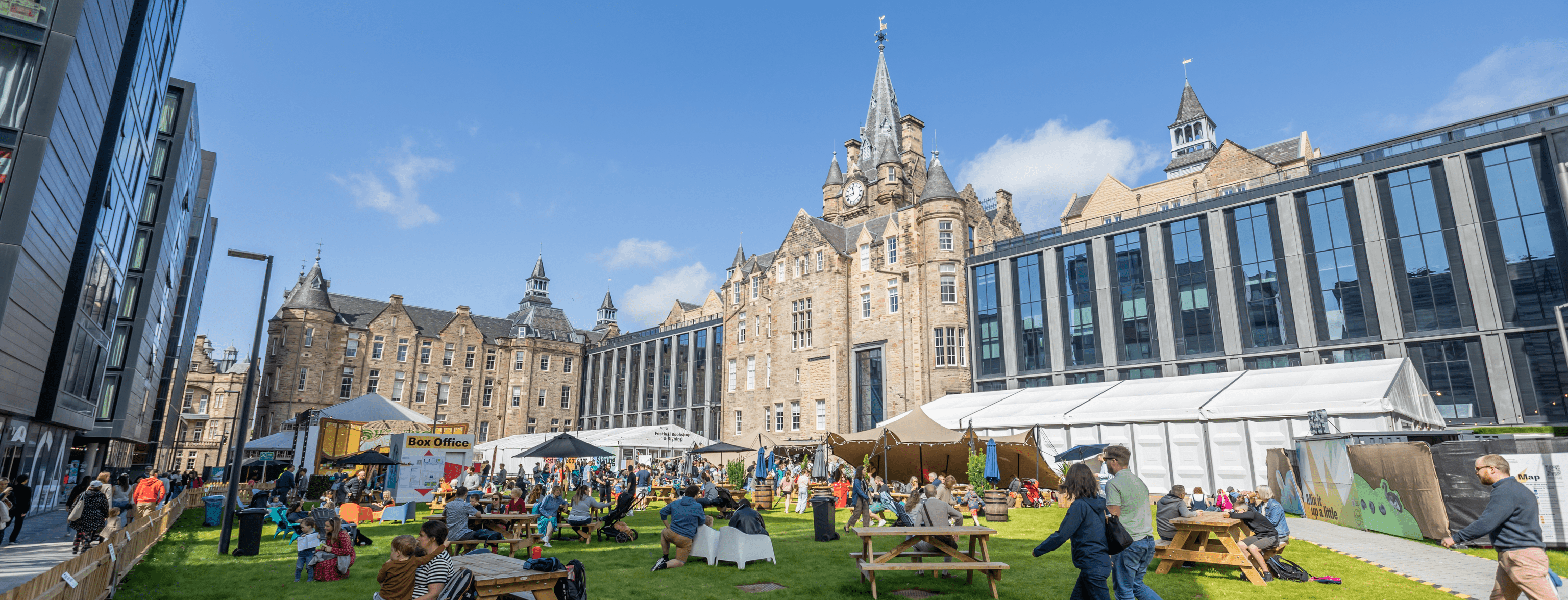 Edinburgh International Book Festival courtyard