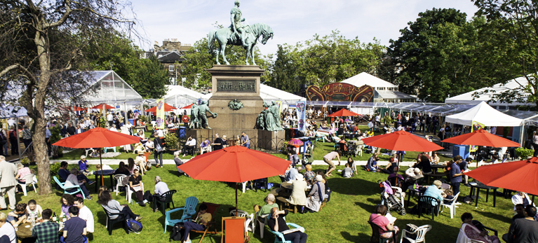 A sunny day at the Book Festival